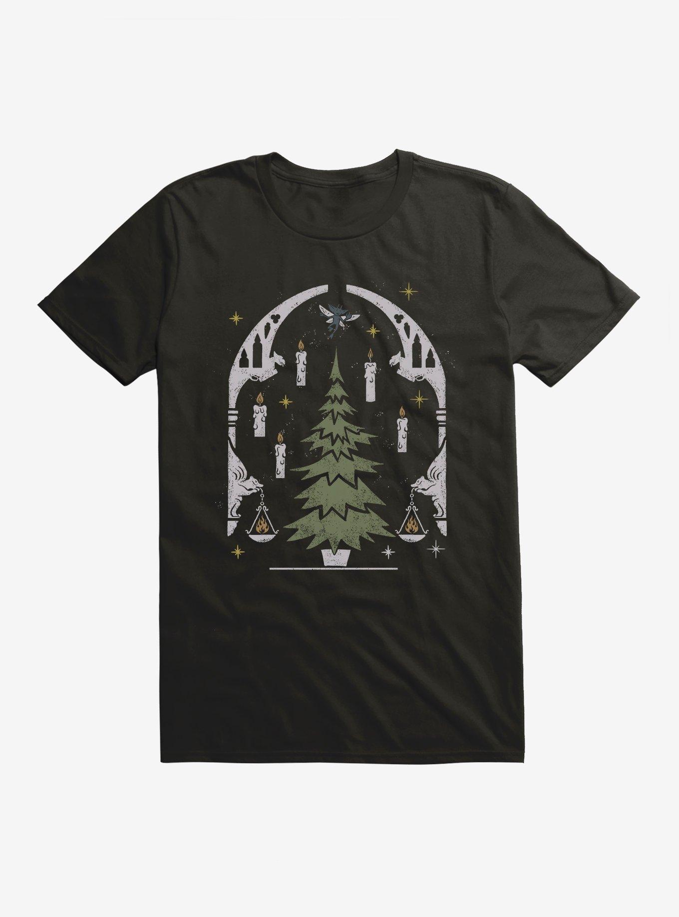 Harry Potter Christmas Tree Logo T-Shirt, BLACK, hi-res