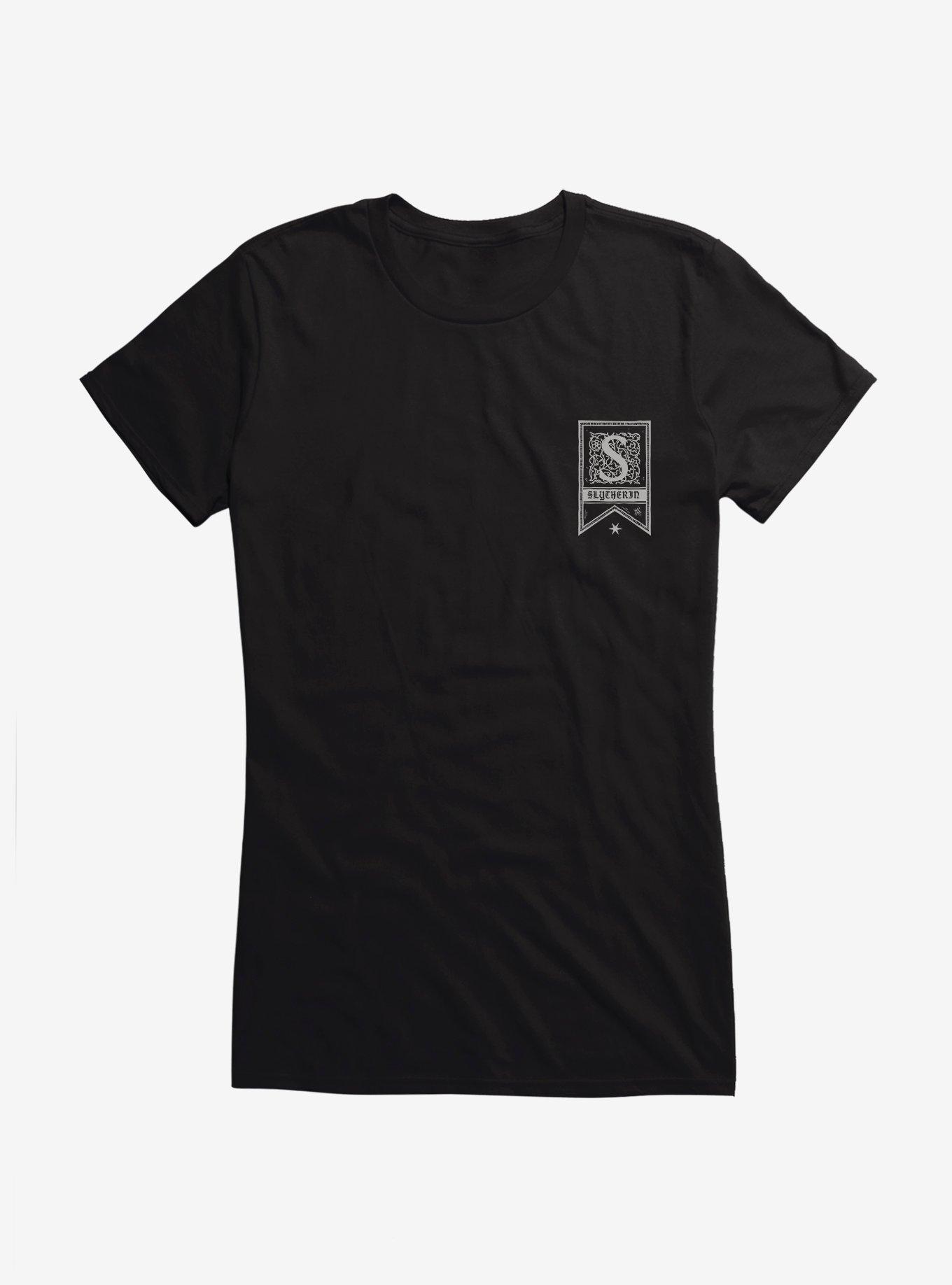 Harry Potter Slytherin House Banner Girls T-Shirt, BLACK, hi-res