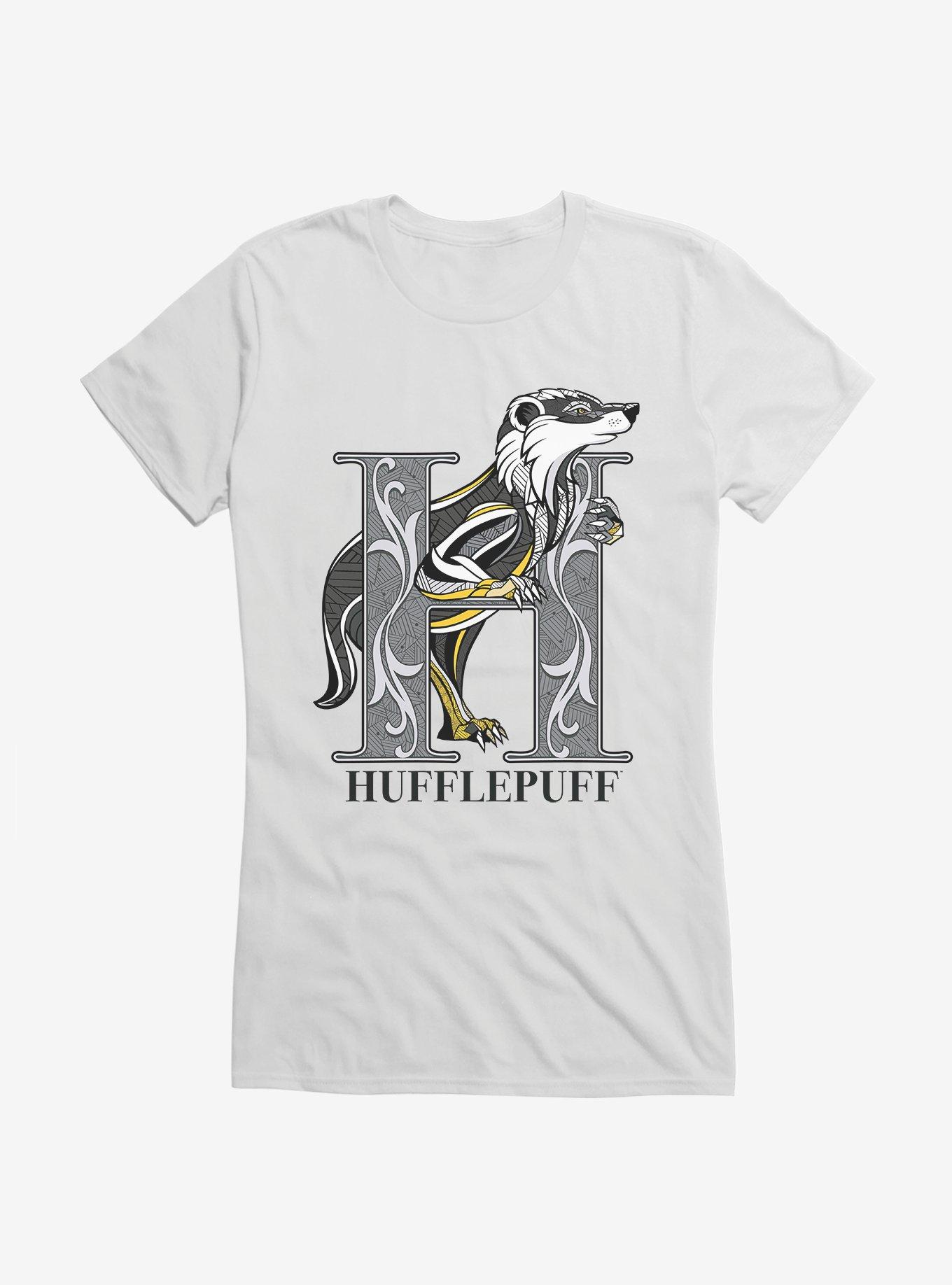 Harry Potter Hufflepuff Classic Geometric Letter Girls T-Shirt