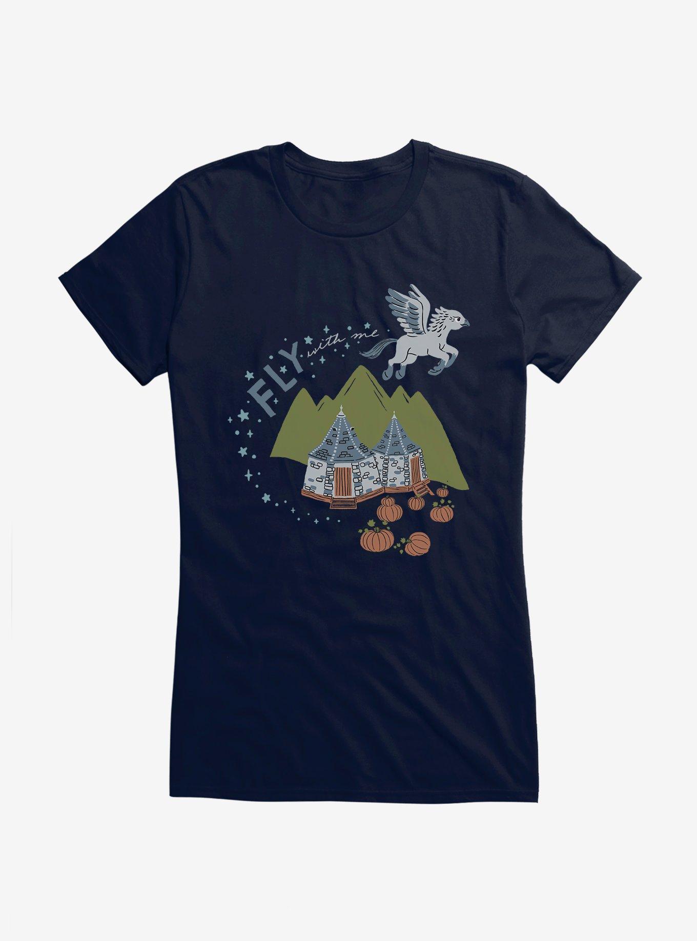 Harry Potter Buckbeak Fly With Me Girls T-Shirt, NAVY, hi-res