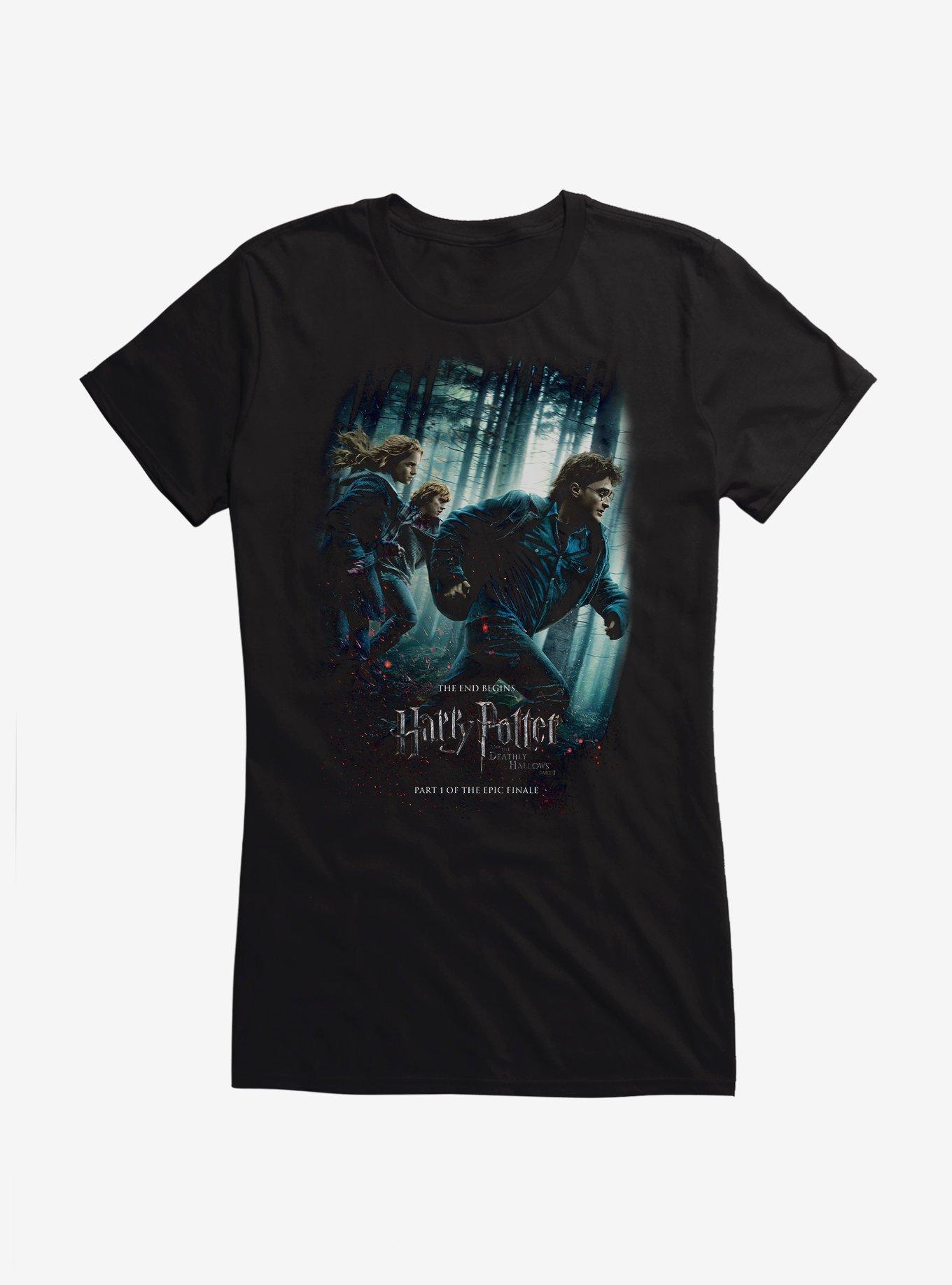Harry Potter Deathly Hallows Part 1 Movie Poster Girls T-Shirt