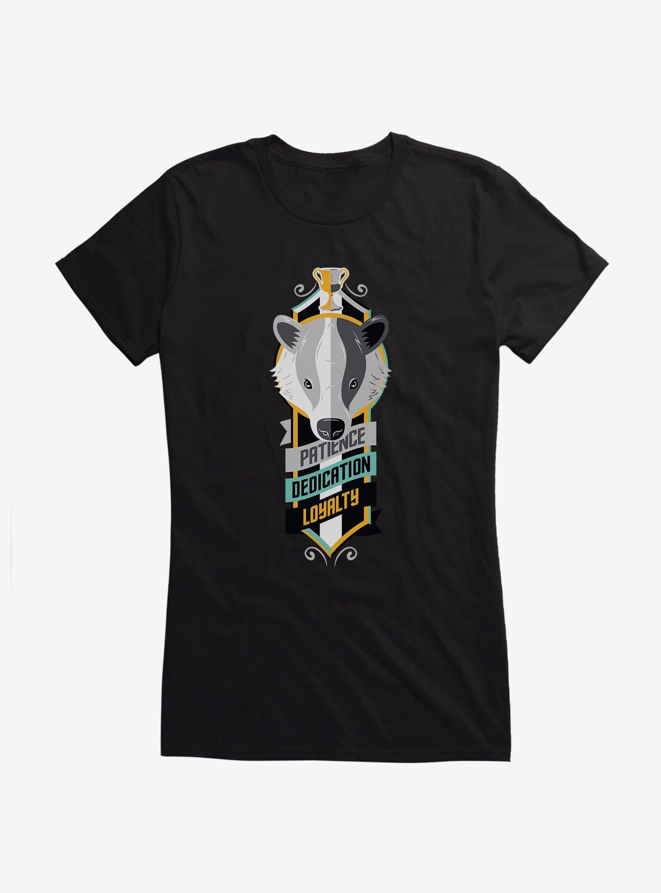 Harry Potter Hufflepuff Sigil Girls T-Shirt, BLACK, hi-res