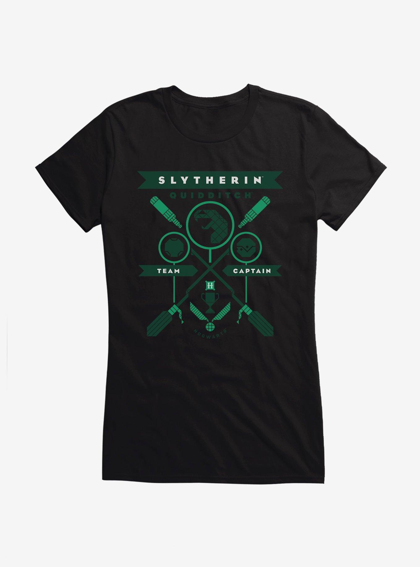 Harry Potter Slytherin Quidditch Team Captain Girls T-Shirt, BLACK, hi-res