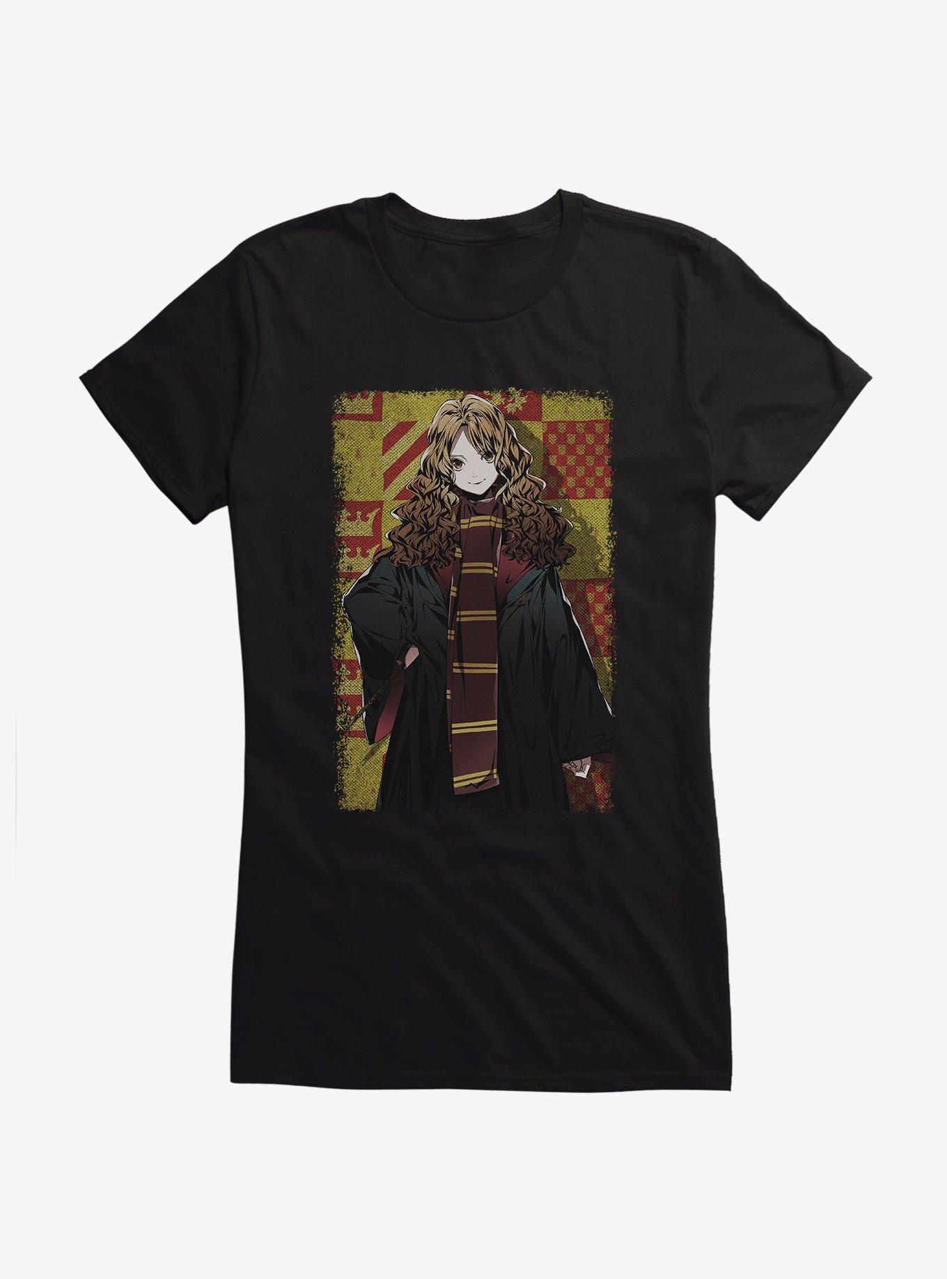 Harry Potter Hermione Anime Style Girls T-Shirt, BLACK, hi-res