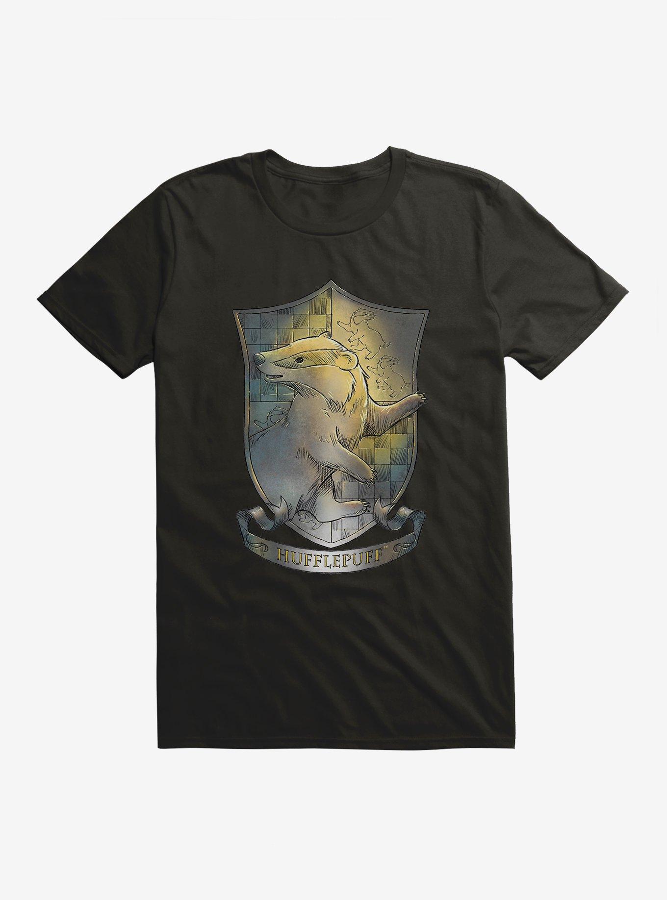 Harry Potter Hufflepuff Crest Illustrated T-Shirt, , hi-res