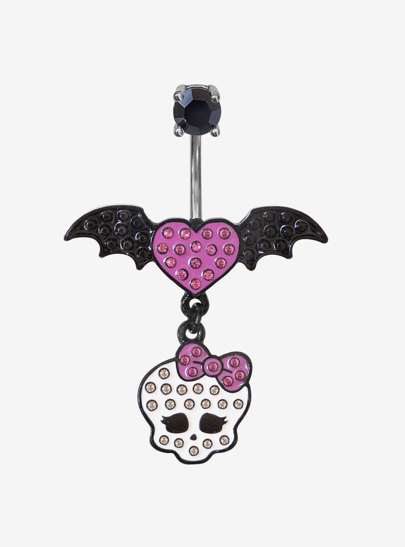 Monster High Steel Draculaura Navel Barbell, , hi-res