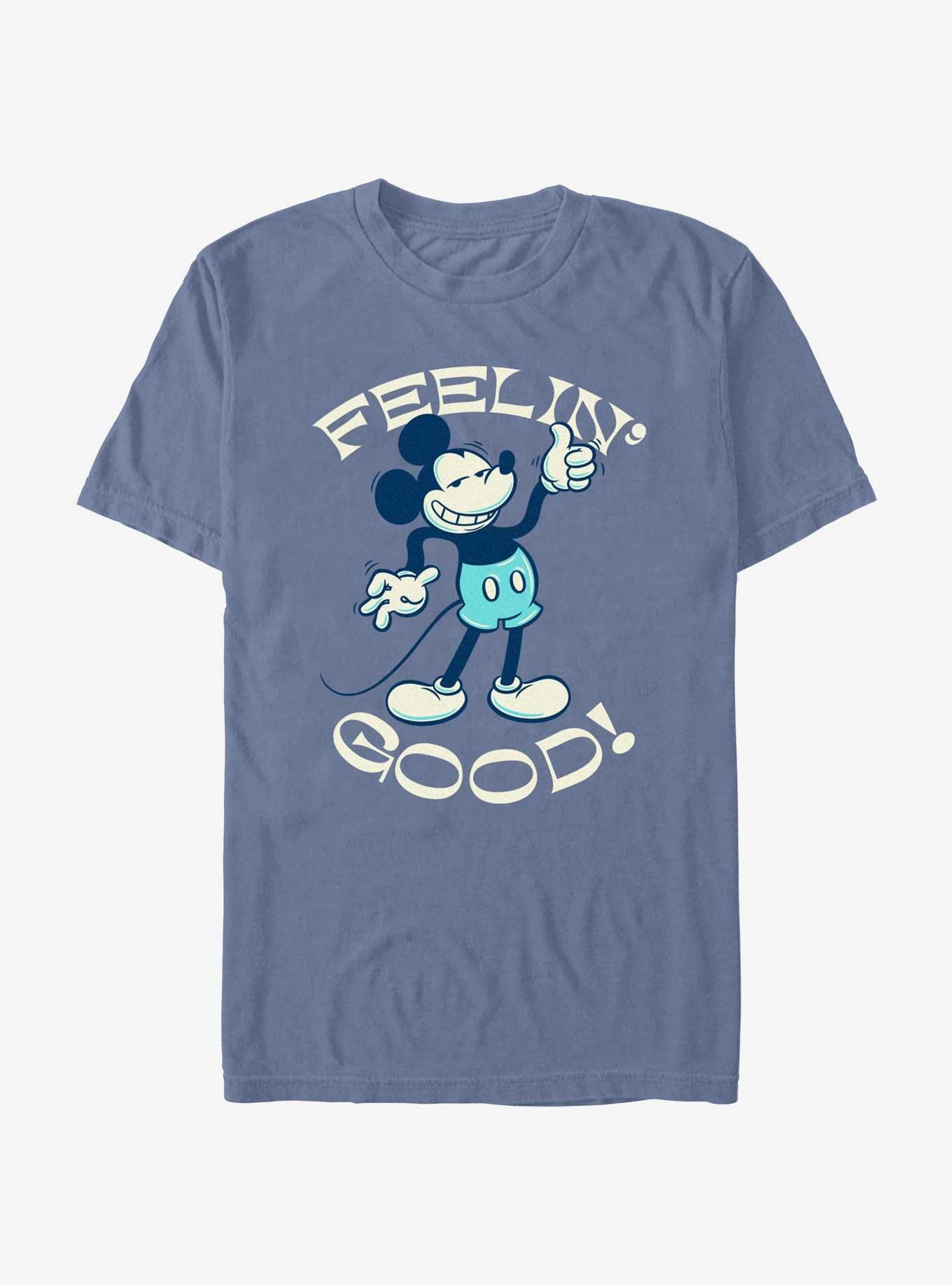 Disney Mickey Mouse Mickey Feels Good Garment Dye T-Shirt, BLUEJEAN, hi-res