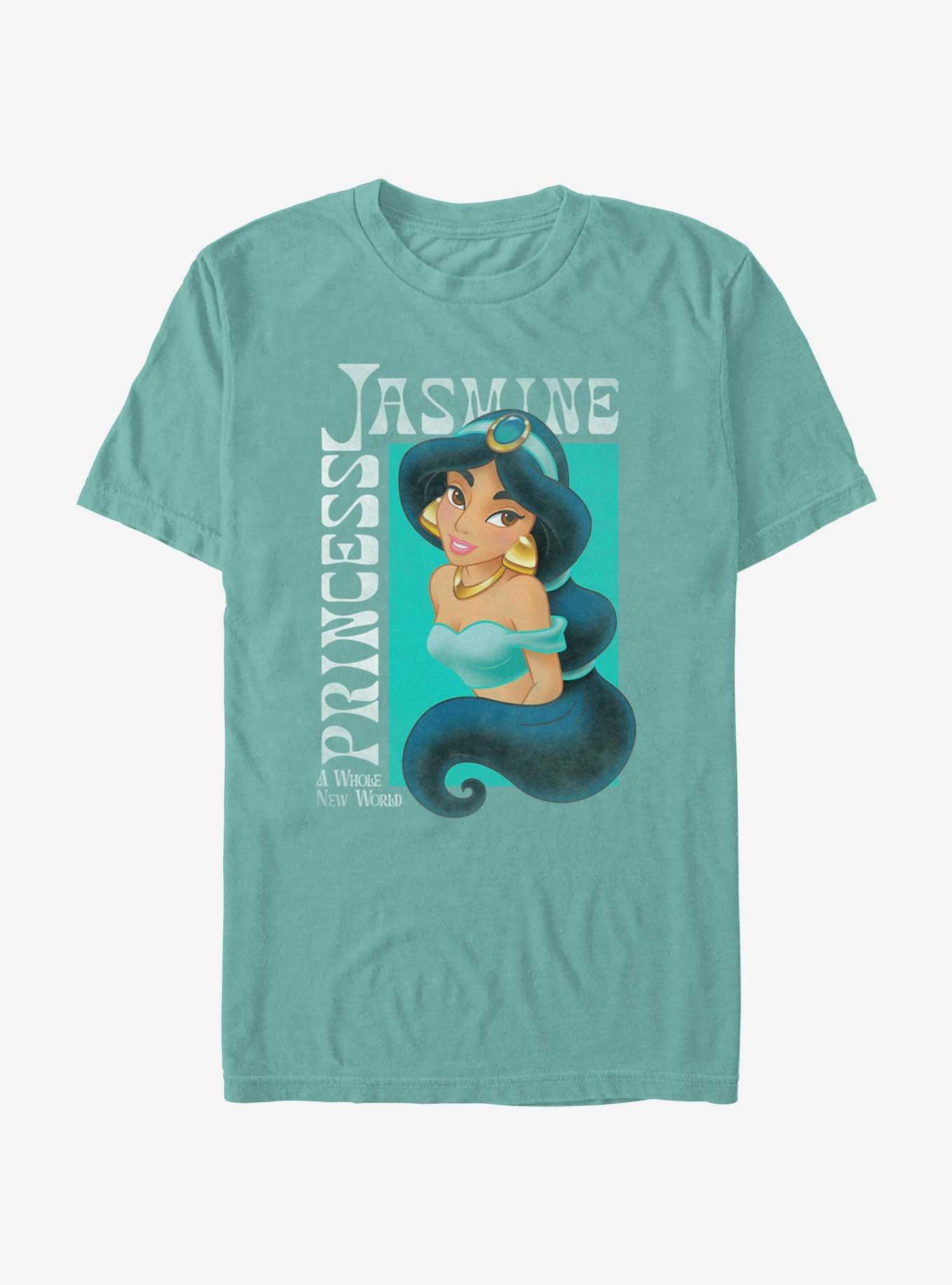 Disney Aladdin Jasmine Poster Garment Dye T-Shirt, SEAFOAM, hi-res