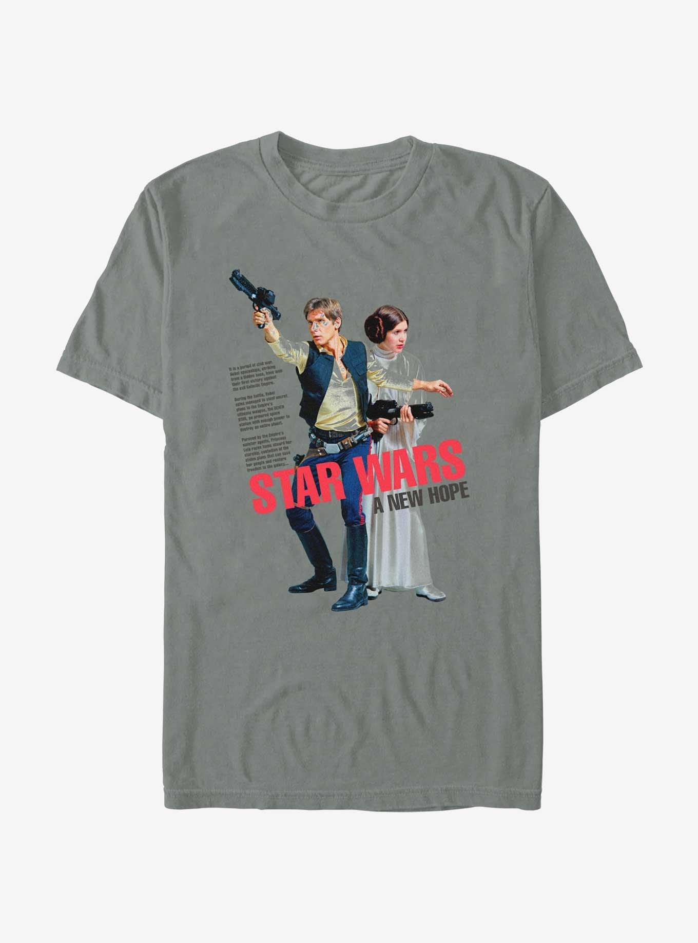 Star Wars Dynamic Duo Han Solo And Leia Garment Dye T-Shirt