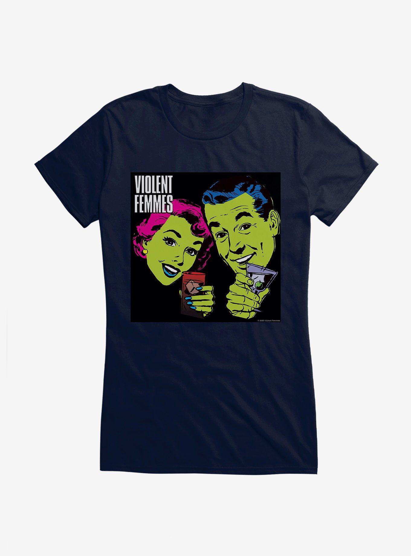 Violent Femmes Tour Party Girls T-Shirt, NAVY, hi-res
