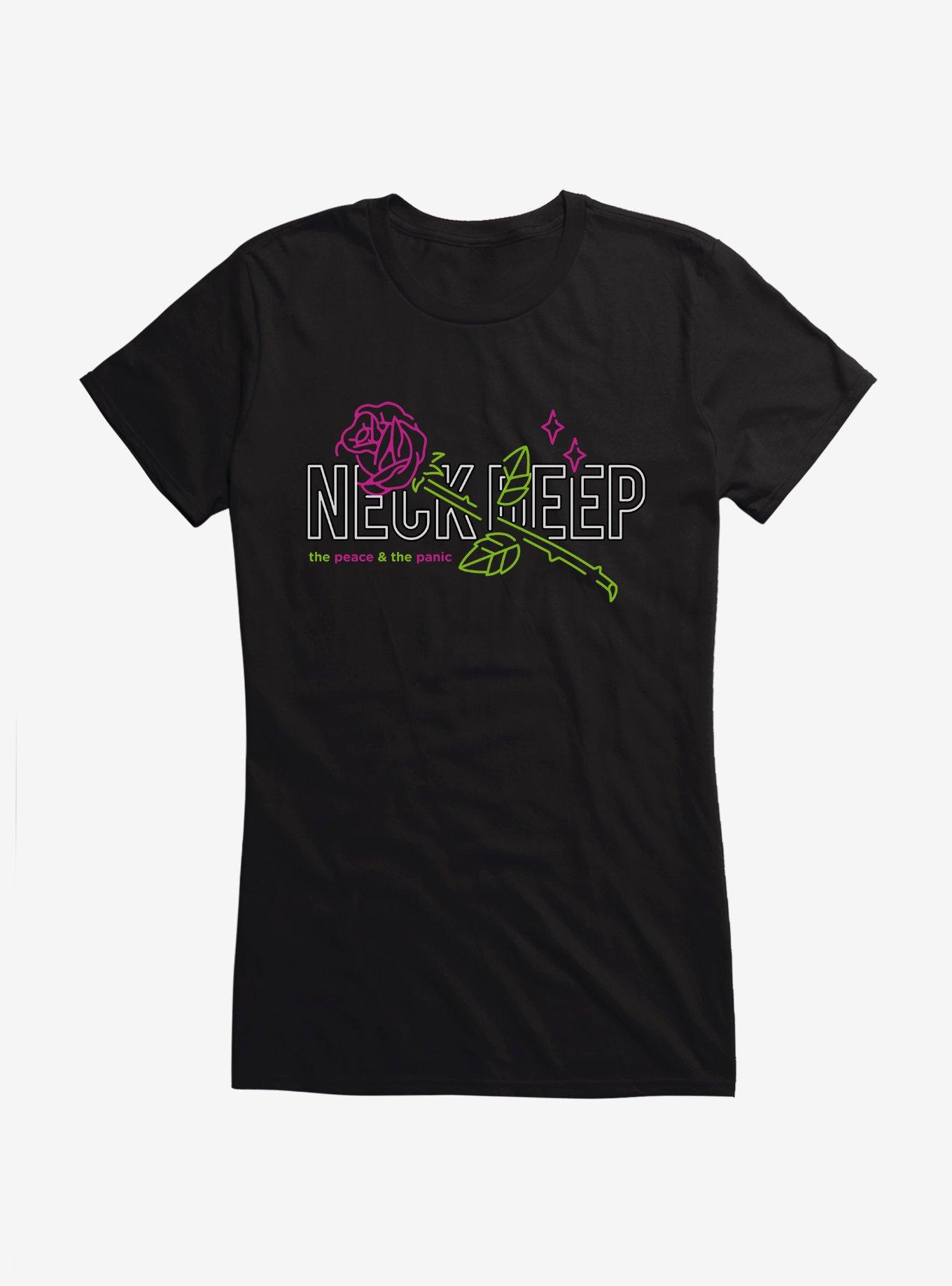 Neck Deep Neon Rose Girls T-Shirt, , hi-res