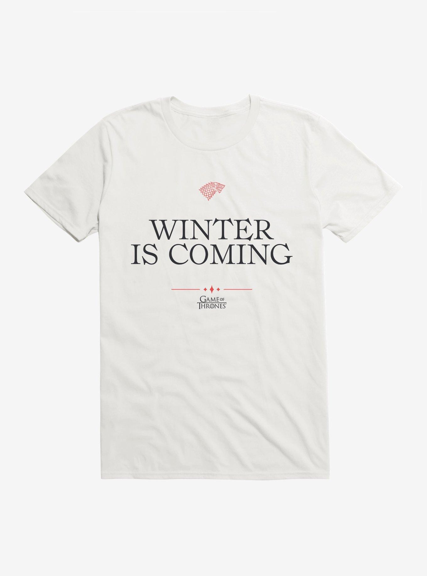 Game Of Thrones Quote Stark Winter Is Coming T-Shirt, WHITE, hi-res