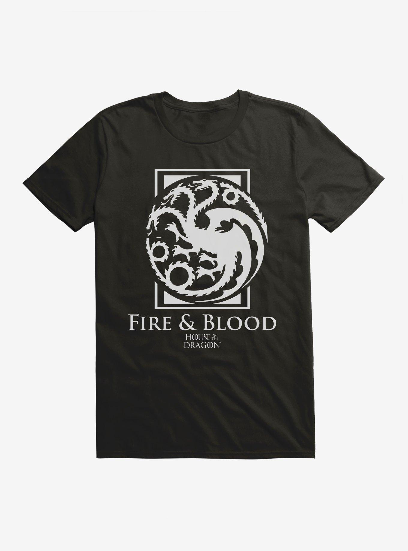 House Of The Dragon House Targaryen Fire And Blood T-Shirt, BLACK, hi-res