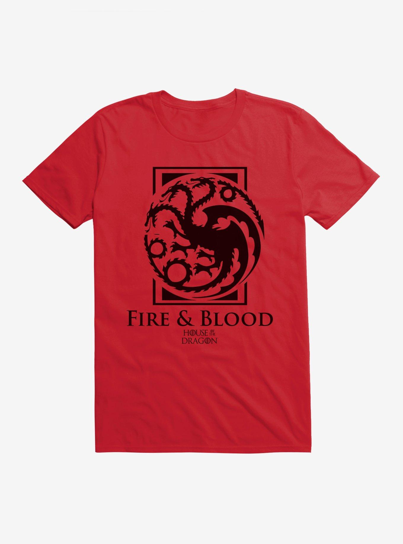 House Of The Dragon House Targaryen Fire And Blood T-Shirt, RED, hi-res