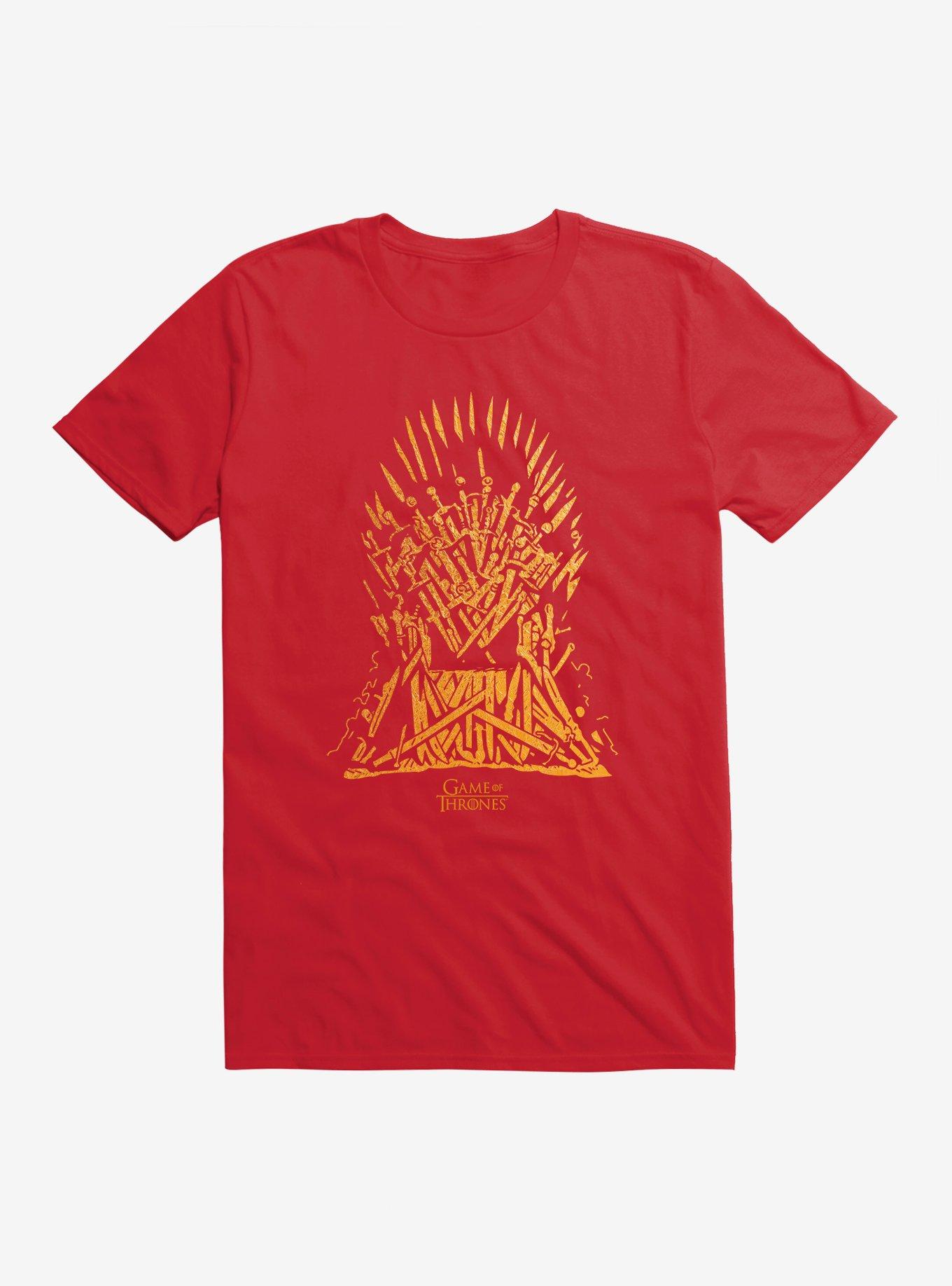 Game Of Thrones The Throne Outline T-Shirt, RED, hi-res