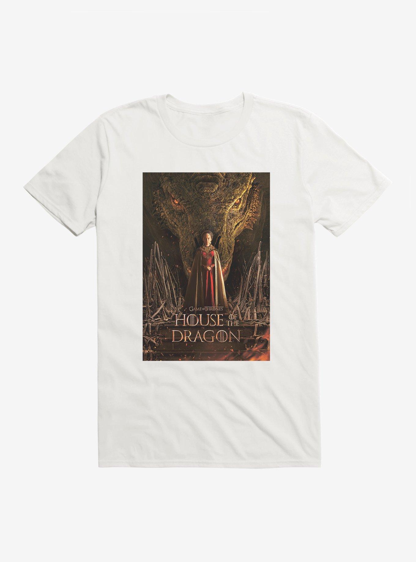 House Of The Dragon Rhaenyra Targaryen Poster T-Shirt, WHITE, hi-res