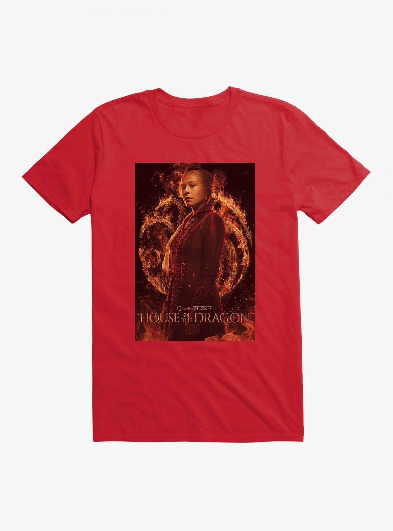 House Of The Dragon Rhaenyra Targaryen T-Shirt, RED, hi-res