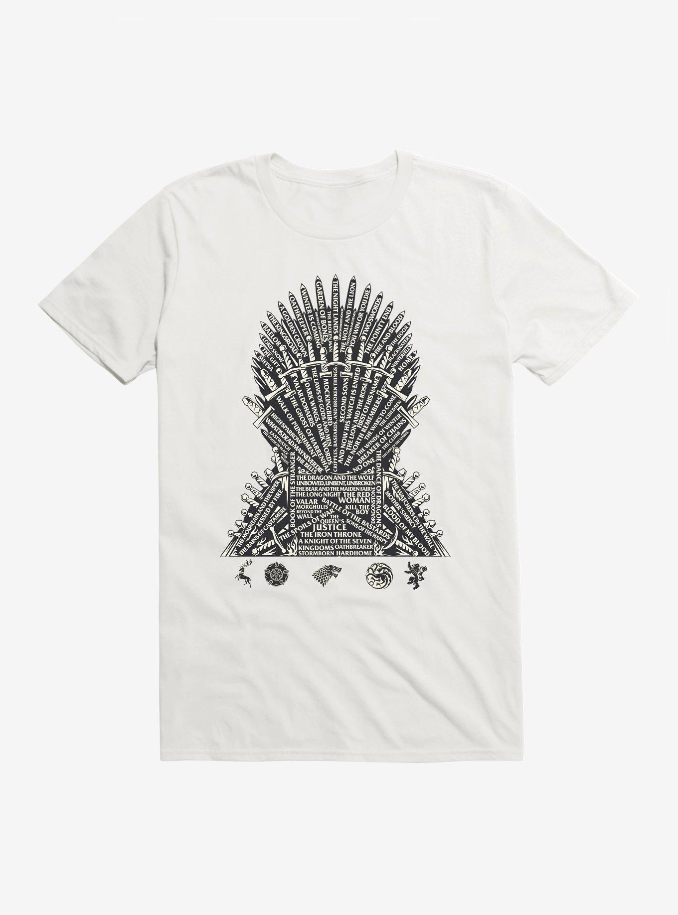 Game Of Thrones Episode Names Throne T-Shirt, , hi-res