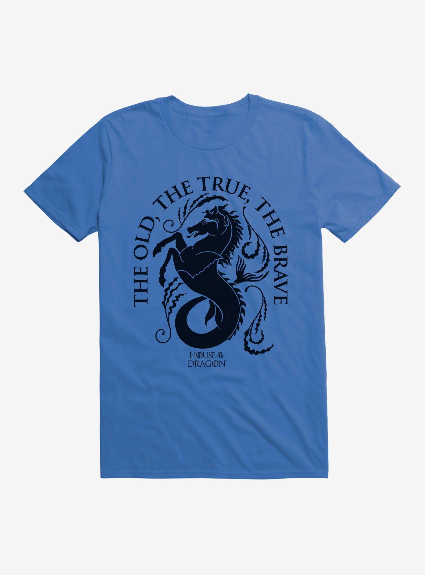 House Of The Dragon House Velaryon The True, The Old, The Brave T-Shirt, ROYAL, hi-res
