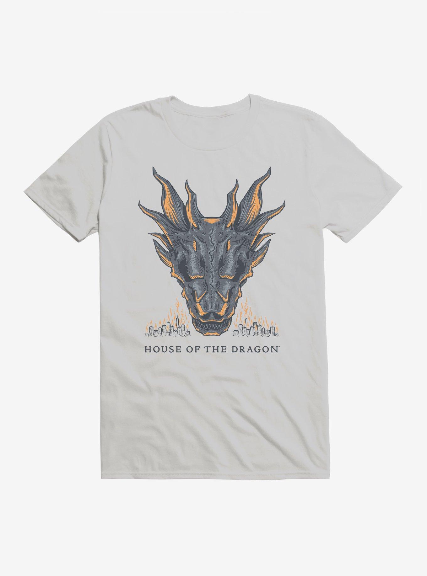 House of the Dragon Burning Fire T-Shirt, ICE GREY, hi-res