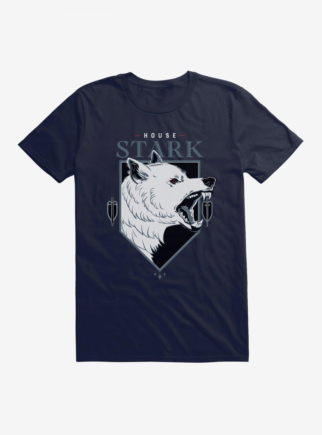 Game Of Thrones House Stark Dire Wolf T-Shirt, NAVY, hi-res