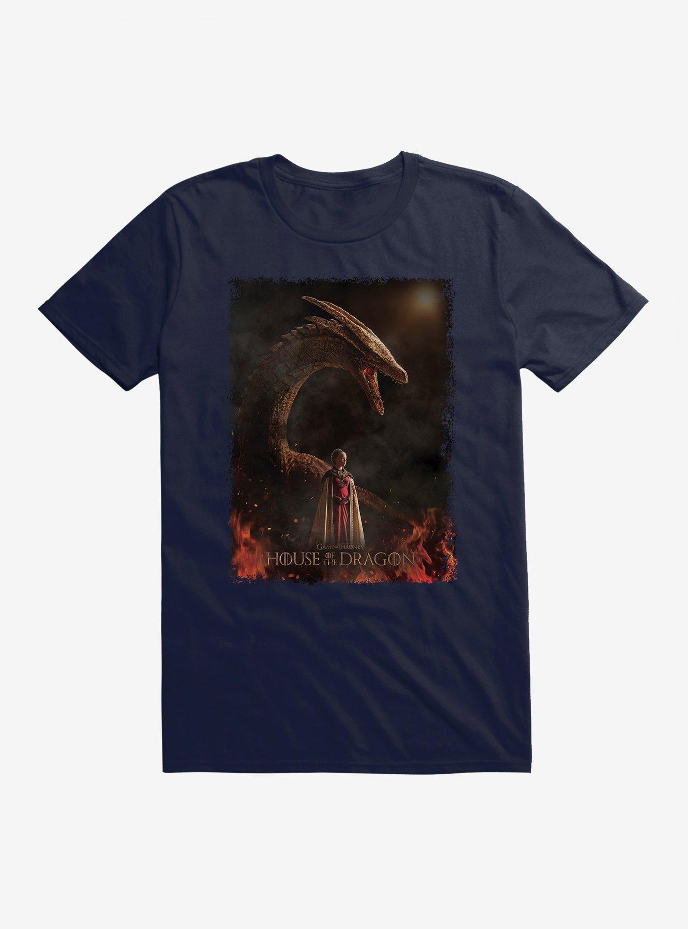 House Of The Dragon Rhaenyra Targaryen Dragonrider T-Shirt, NAVY, hi-res