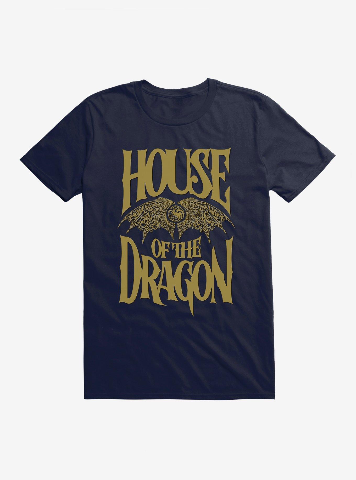 House of the Dragon Wings Logo T-Shirt, NAVY, hi-res