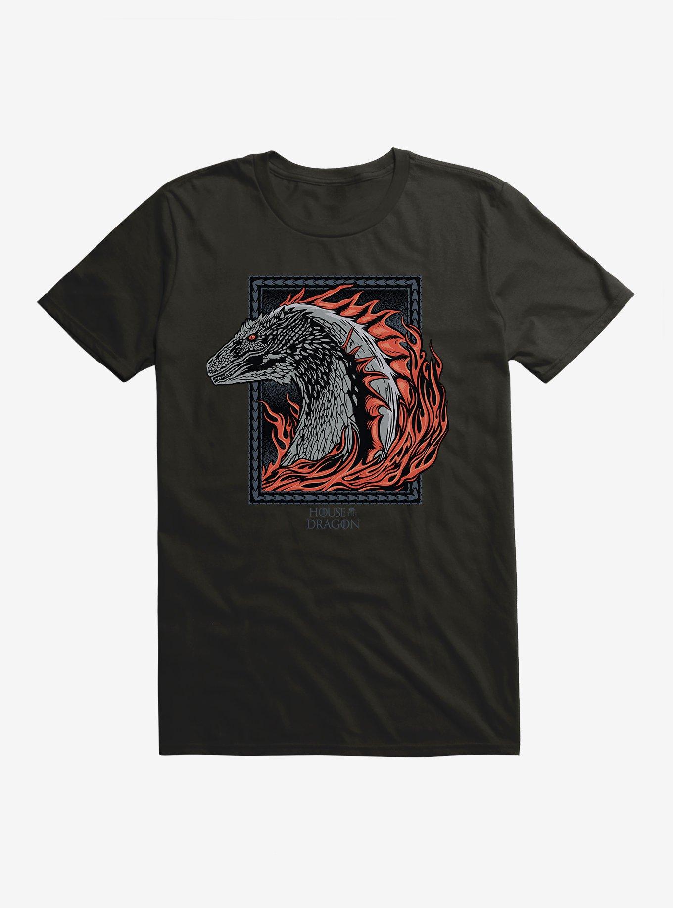 House of the Dragon Burning Dragon T-Shirt, BLACK, hi-res