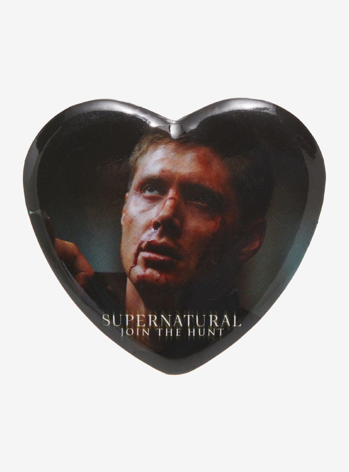 Supernatural Dean Heart Button, , hi-res