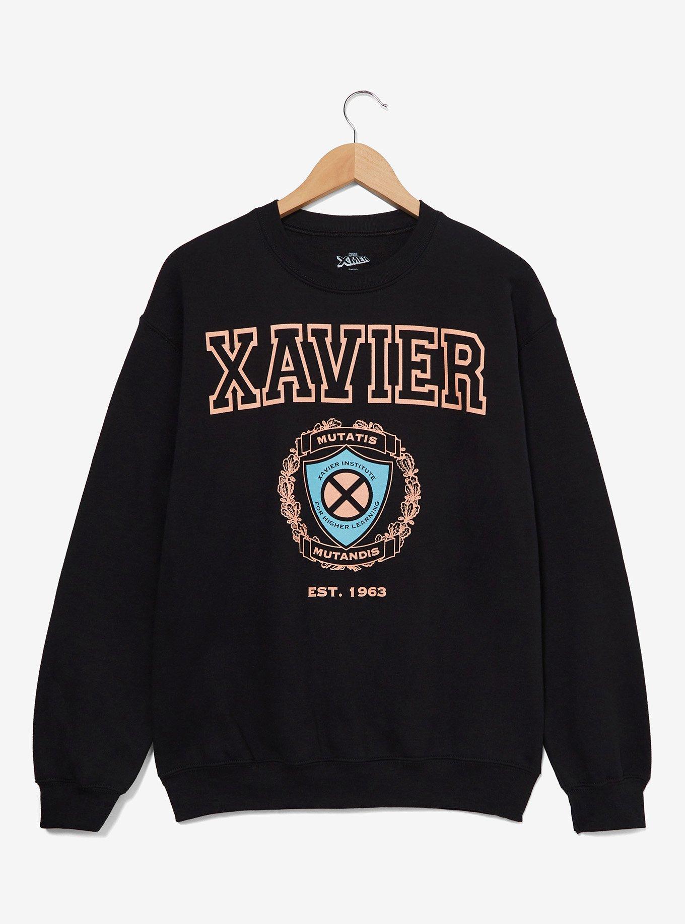 Marvel X-Men Xavier Institute Crest Crewneck - BoxLunch Exclusive, BLACK, hi-res