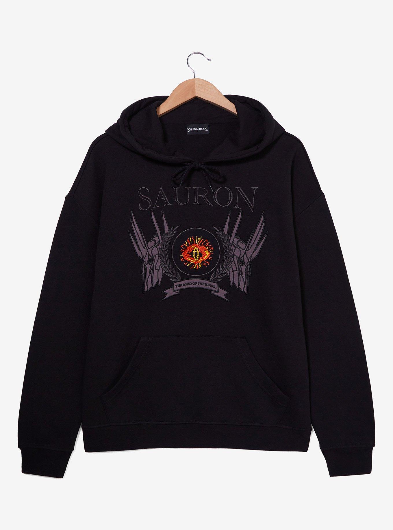 The Lord of the Rings Eye of Sauron Crest Embroidered Hoodie — BoxLunch Exclusive, , hi-res