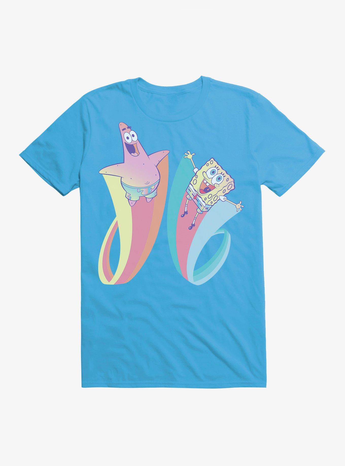 SpongeBob SquarePants Patrick Rainbow Jump T-Shirt, TURQUOISE, hi-res