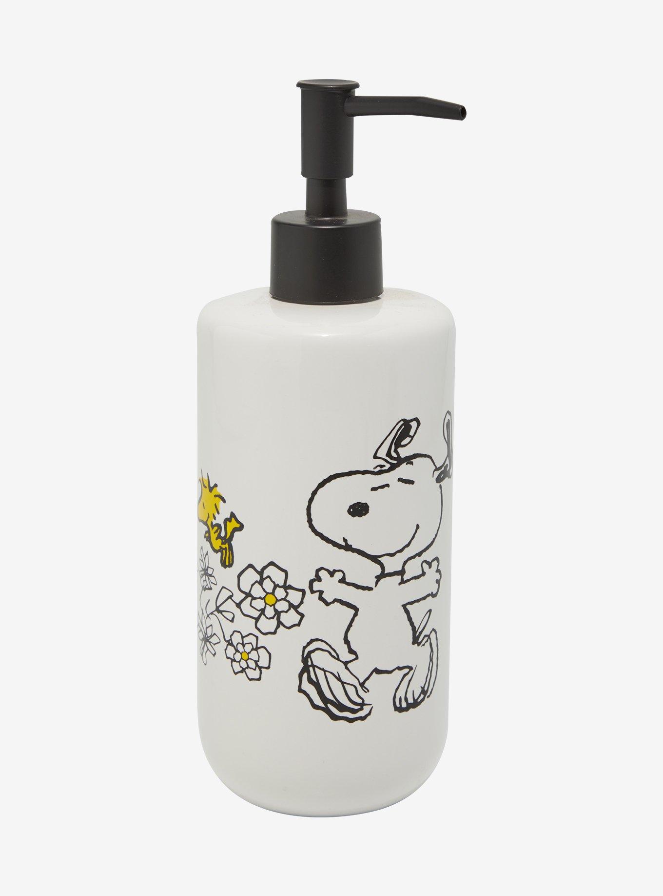 Peanuts Snoopy & Woodstock Floral Soap Pump, , hi-res