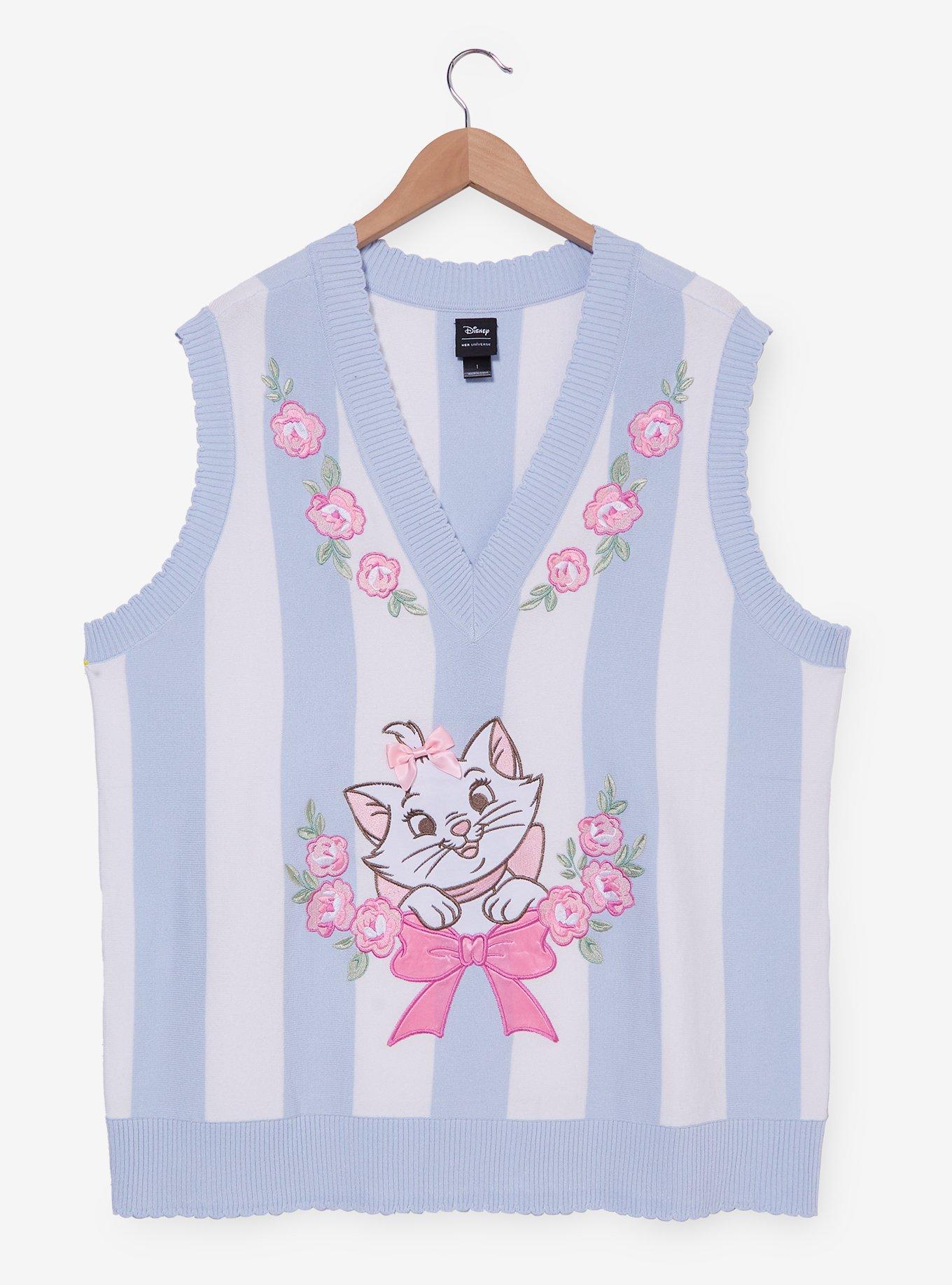 Her Universe Disney The Aristocats Marie Women's Plus Size Oversized Knit Vest — BoxLunch Exclusive, , hi-res