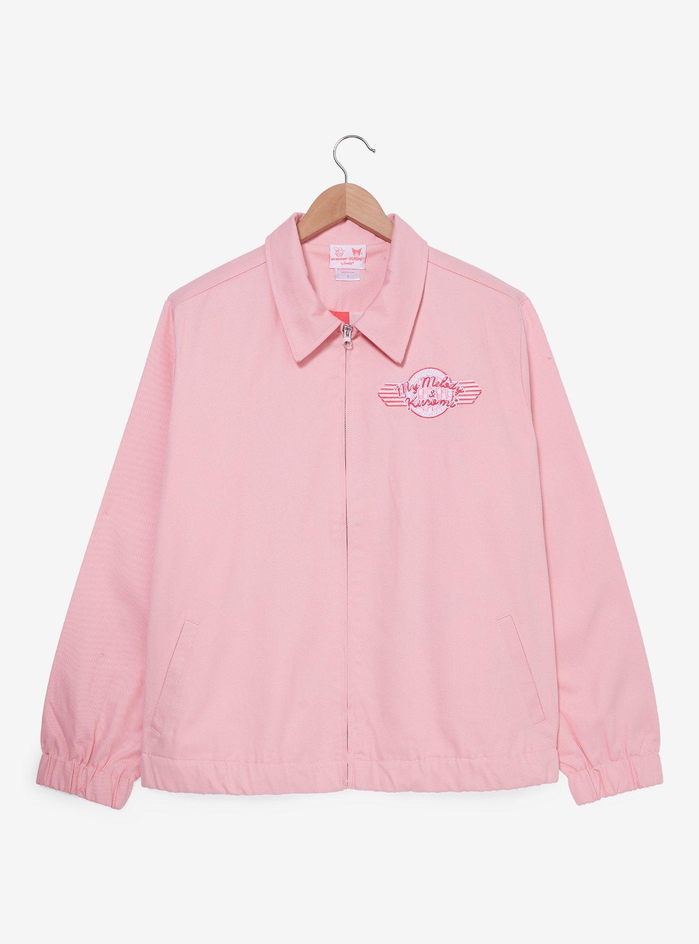 Sanrio My Melody & Kuromi Diner Women's Plus Size Cropped Jacket - BoxLunch Exclusive, PINK, hi-res
