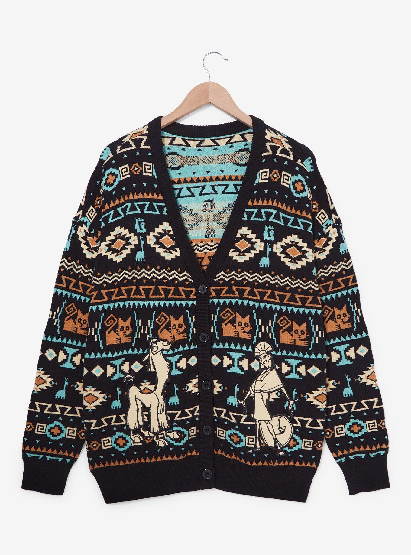 Disney The Emperor's New Groove Kuzco Llama Pattern Women's Cardigan — BoxLunch Exclusive, , hi-res