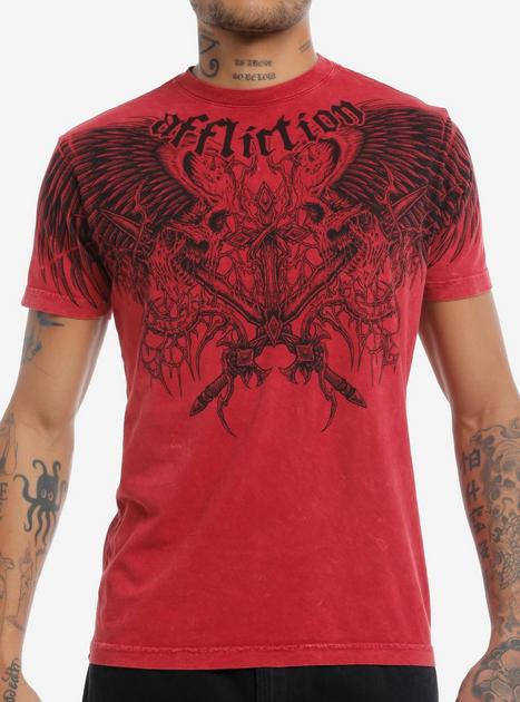 Affliction Toxic Wrath Red Wash T-Shirt | Hot Topic