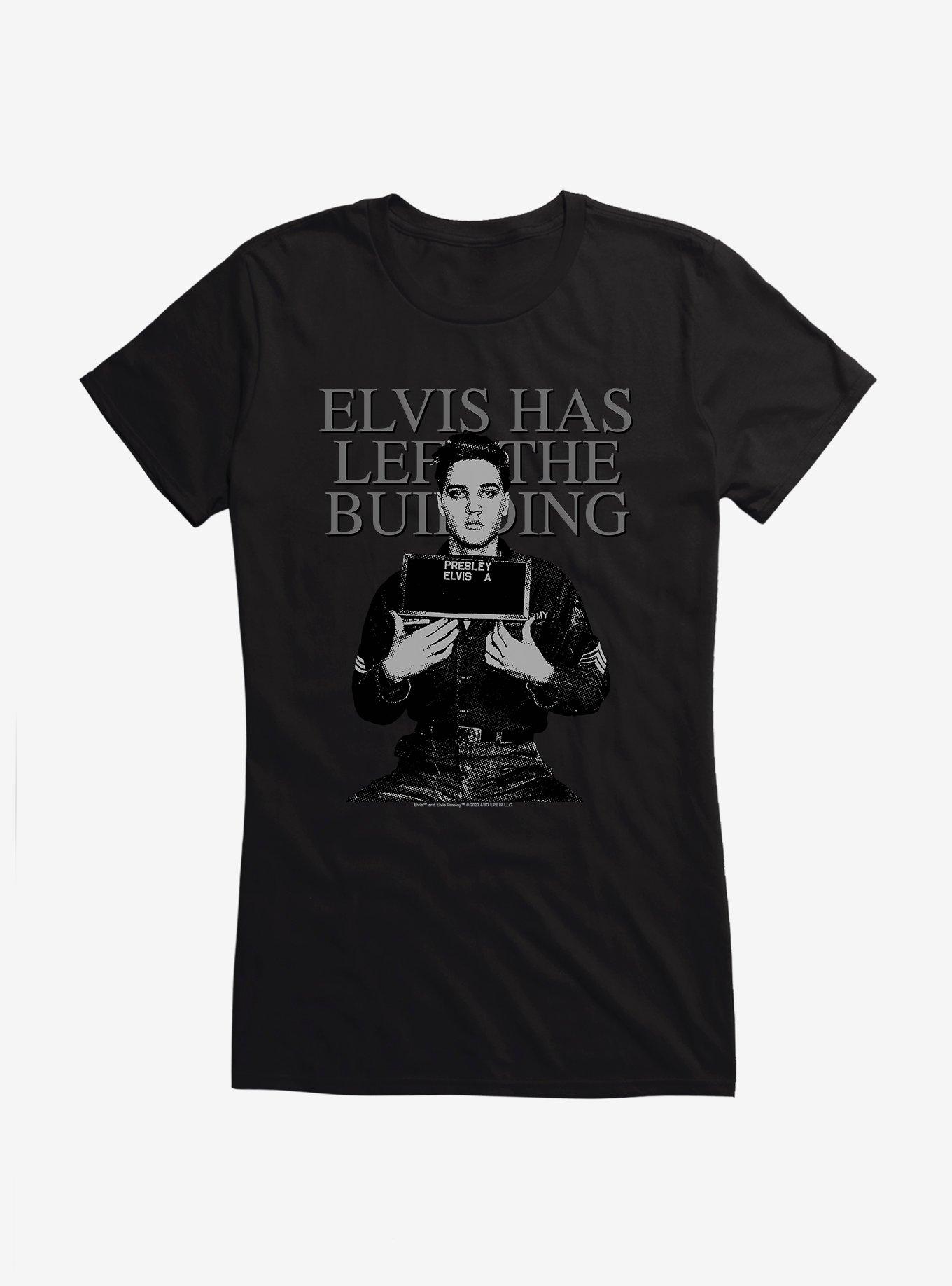 Elvis Mug Shot Girls T-Shirt, BLACK, hi-res