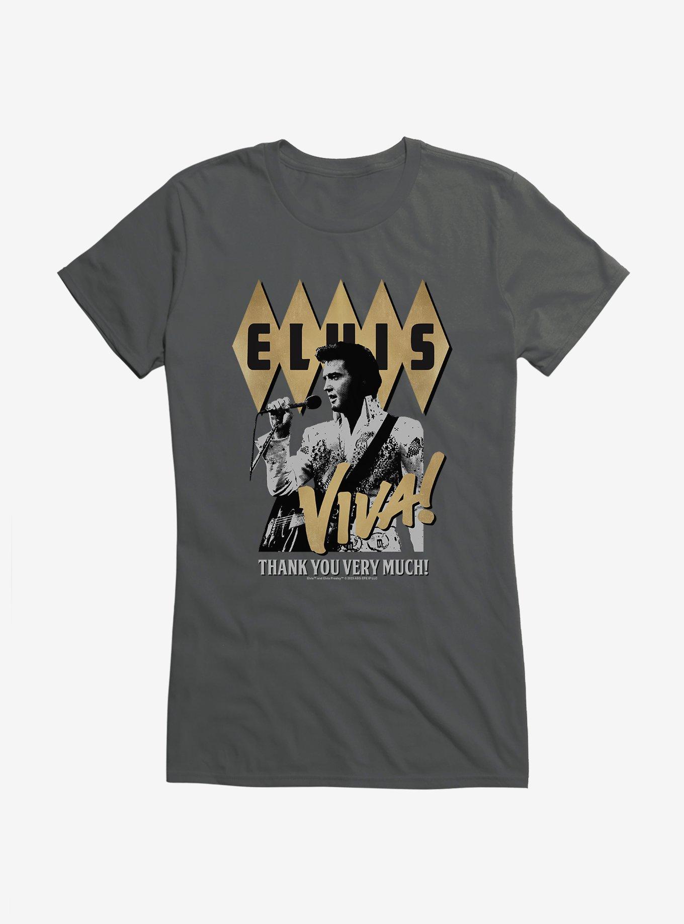 Elvis Viva! Girls T-Shirt, CHARCOAL, hi-res