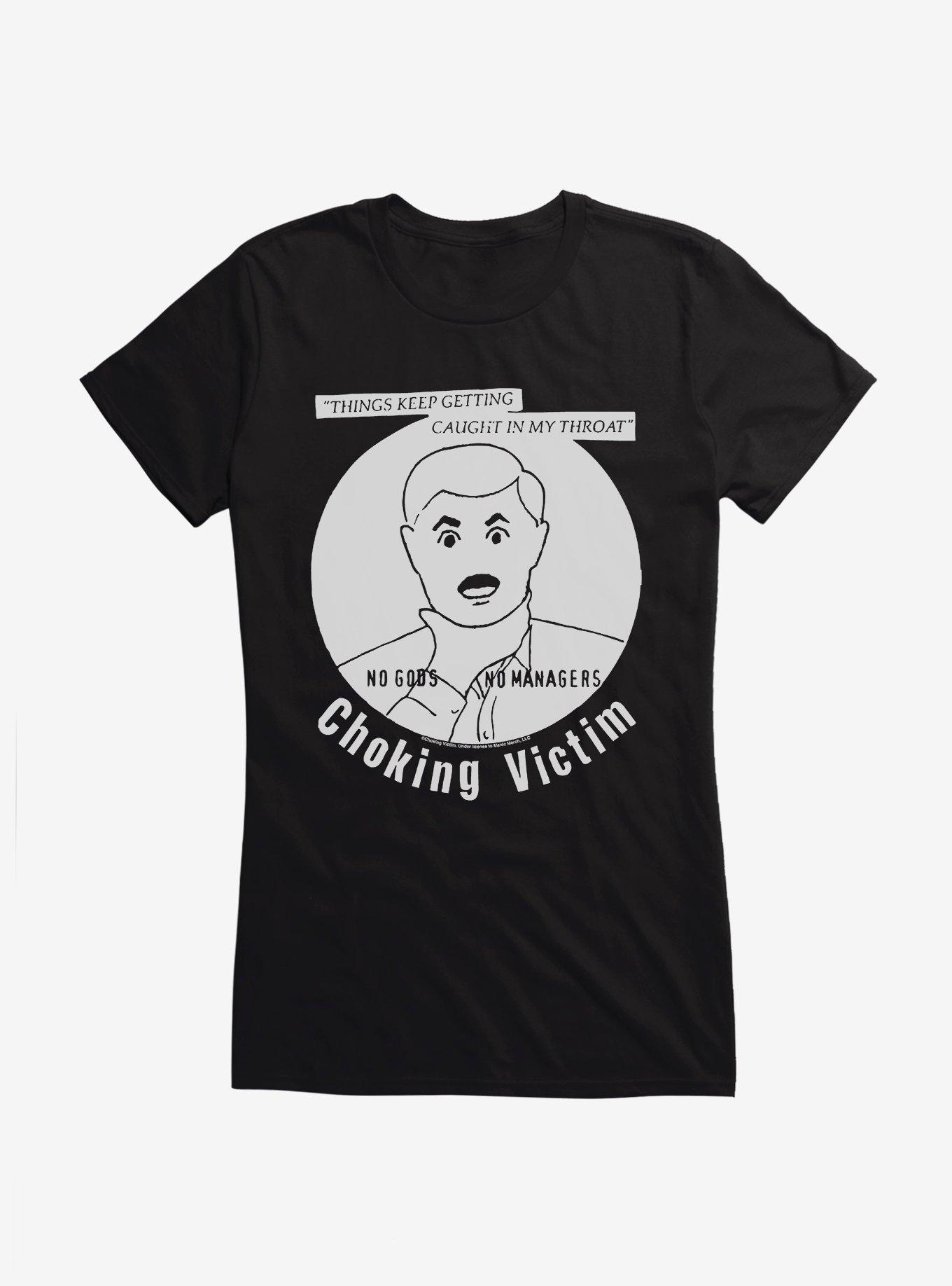 Choking Victim No Gods No Managers Girls T-Shirt, BLACK, hi-res