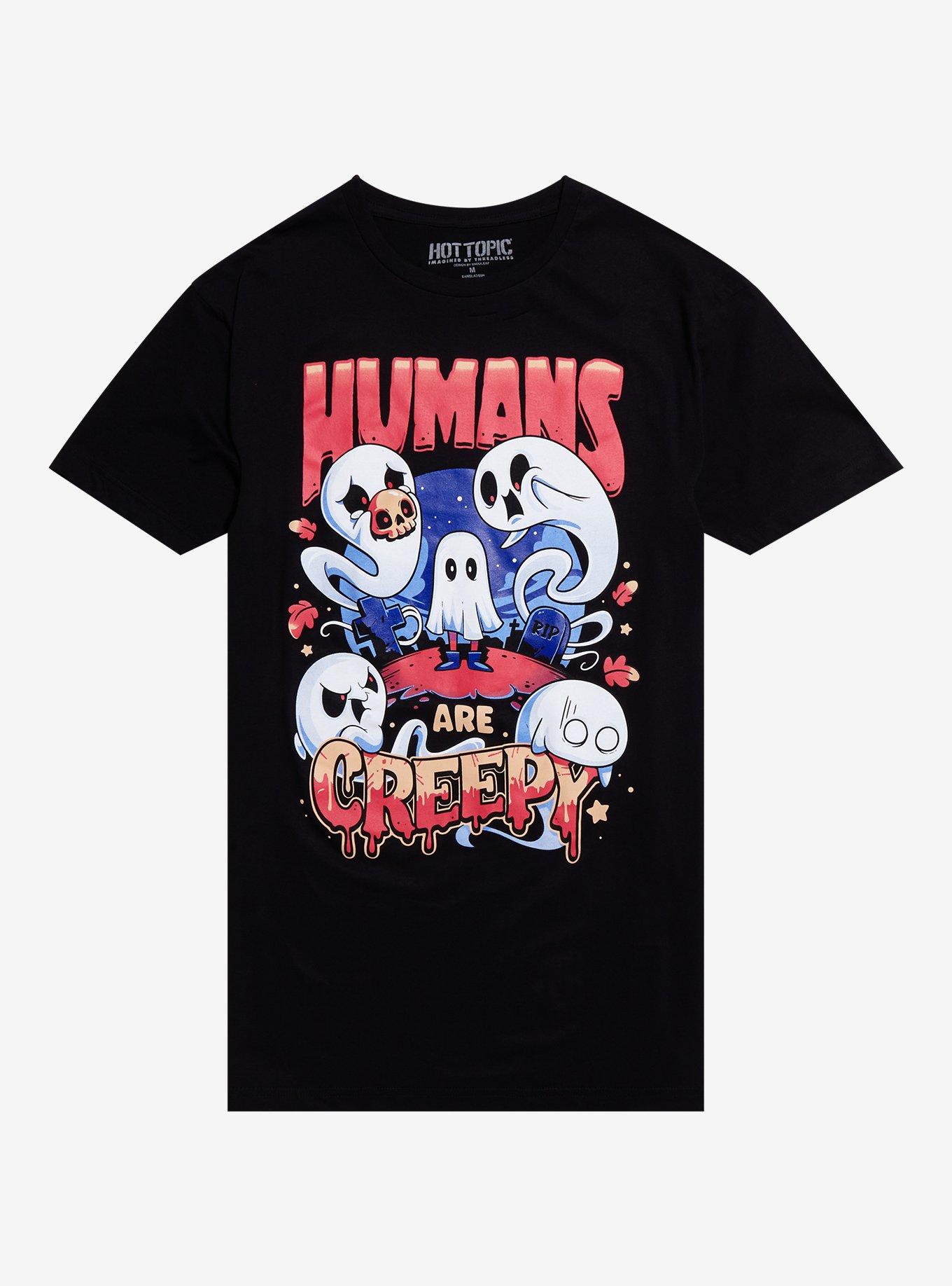 Humans Are Creepy Ghost T-Shirt By Snouleaf