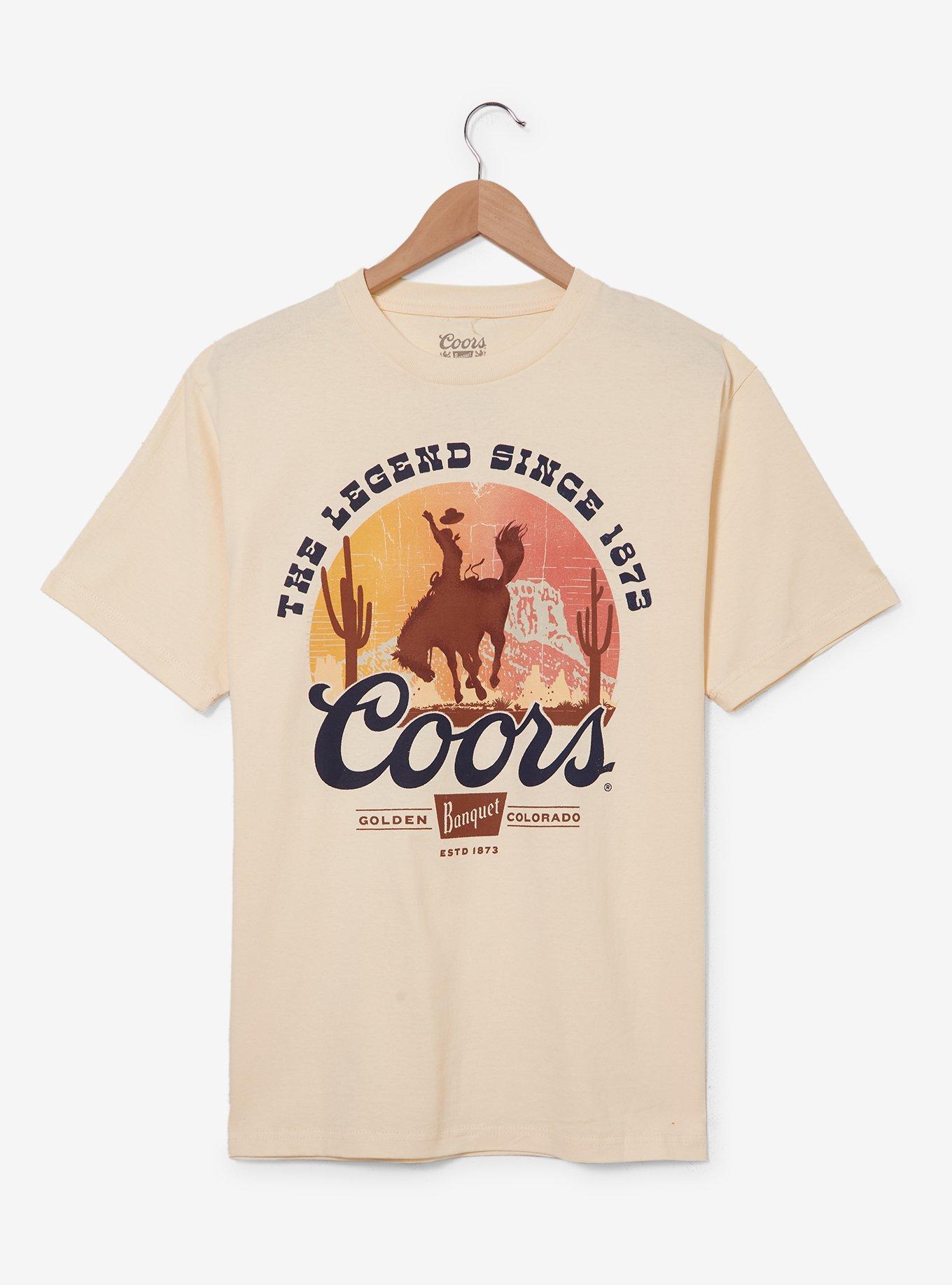 Coors Western Cowboy Silhouette T-Shirt, STONE, hi-res