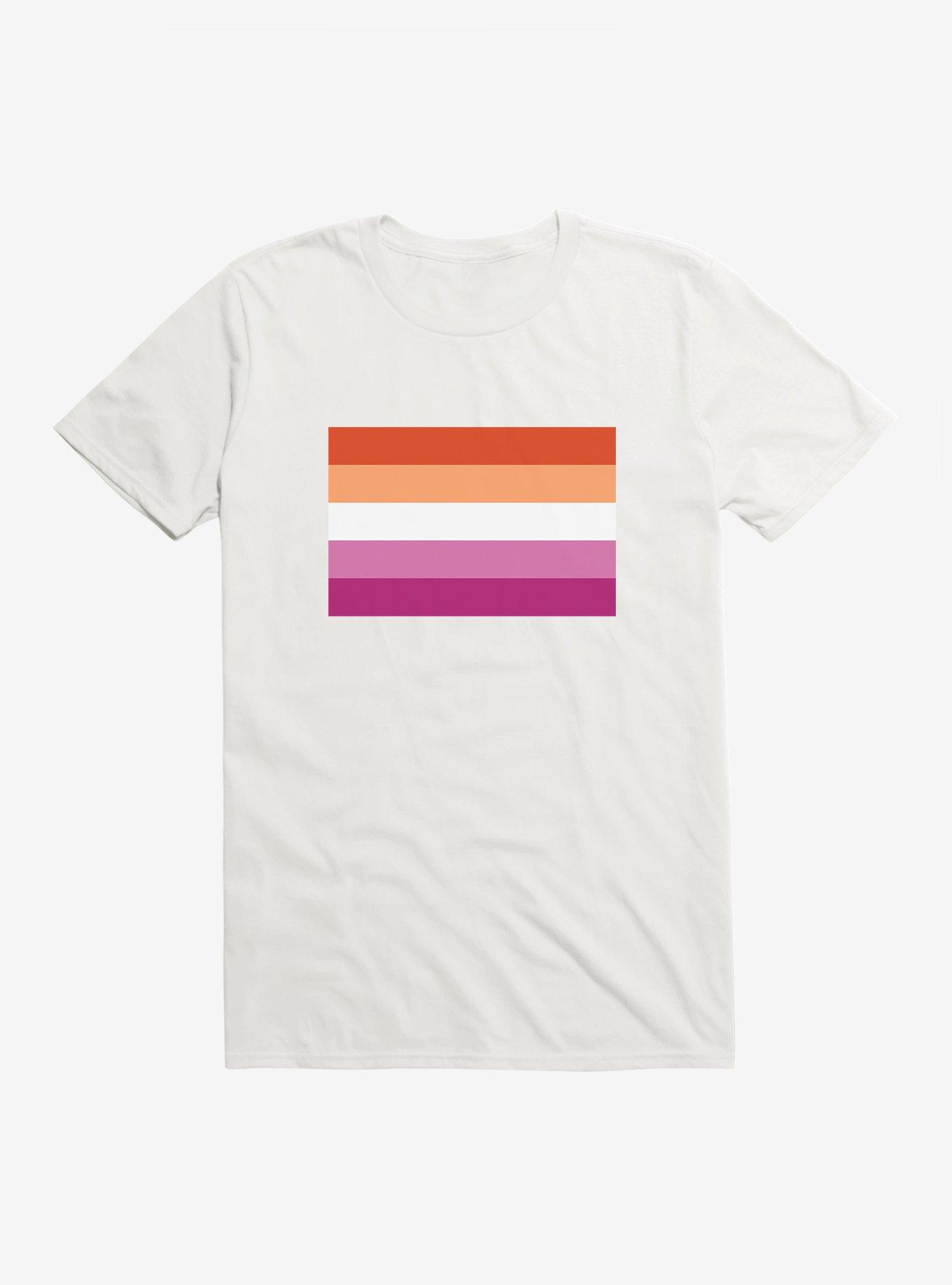 Pride Flags Lesbian T-Shirt, WHITE, hi-res