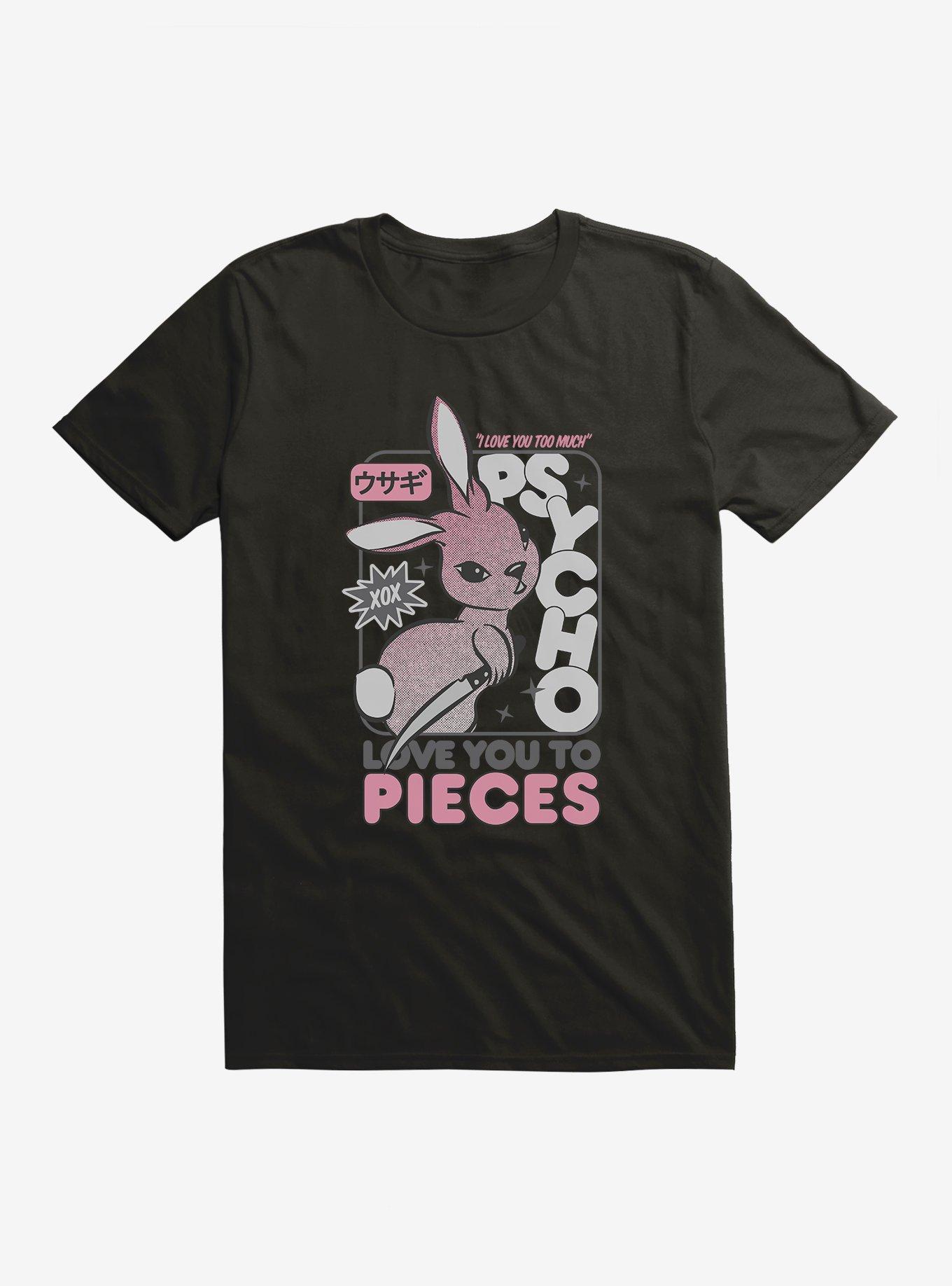 Knife Animals Love You To Pieces T-Shirt, BLACK, hi-res