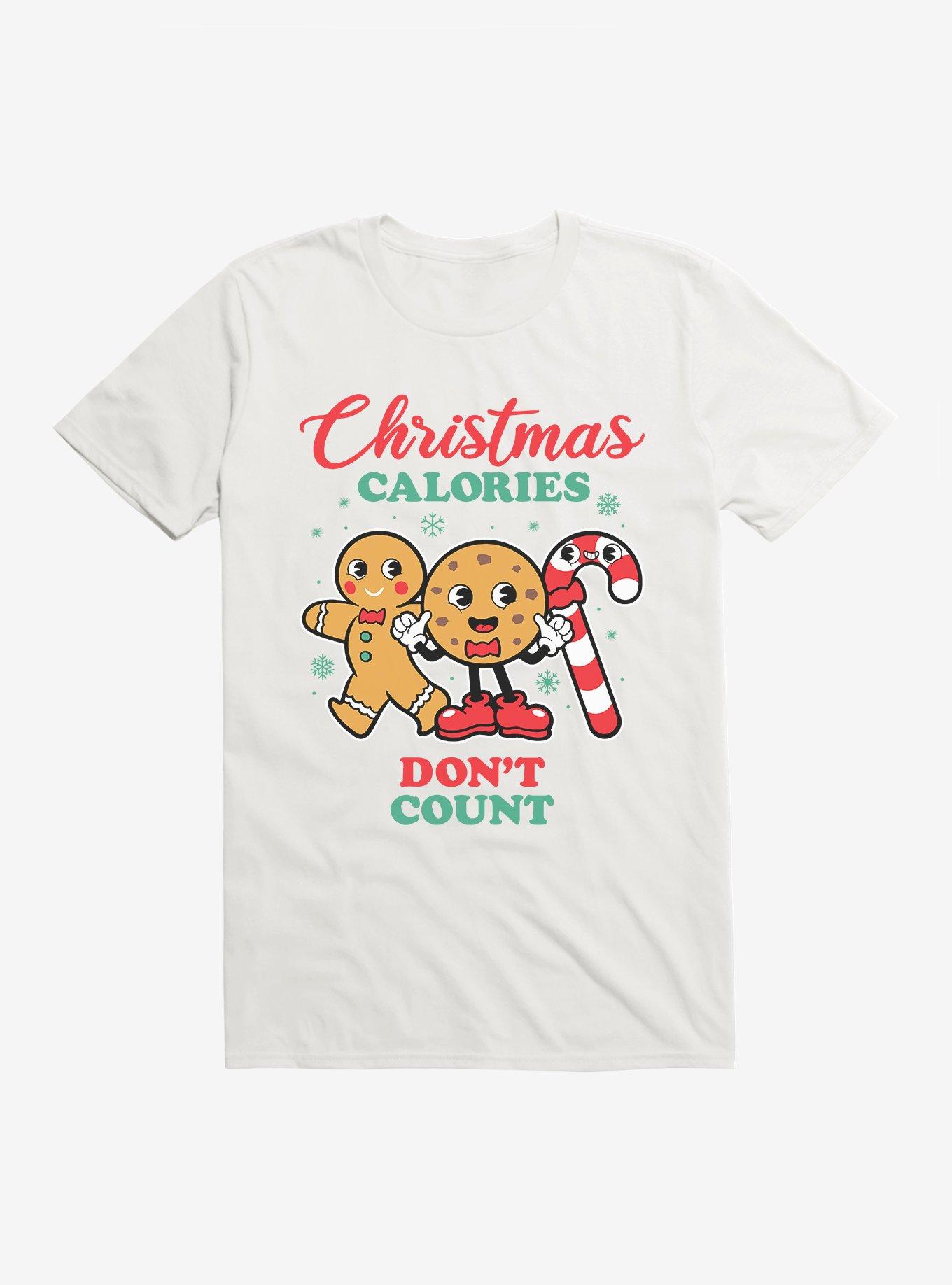 Christmas Calories Don't Count T-Shirt, WHITE, hi-res
