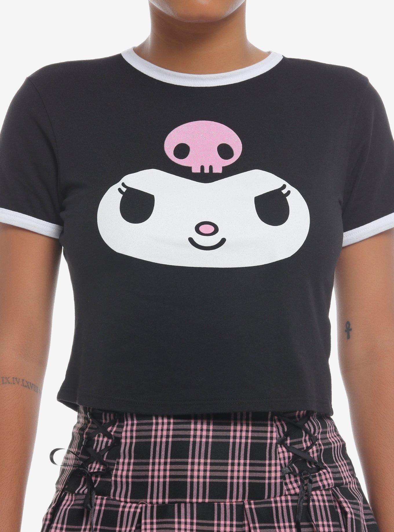 Kuromi Face Girls Ringer Baby T-Shirt, , hi-res