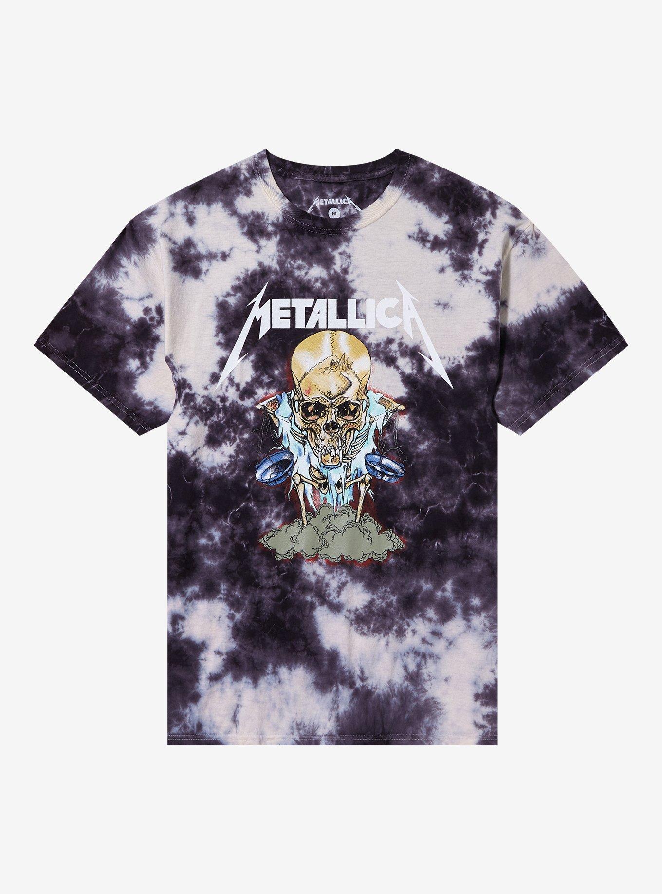 Metallica Scales of Justice Skull Tie-Dye T-Shirt, , hi-res