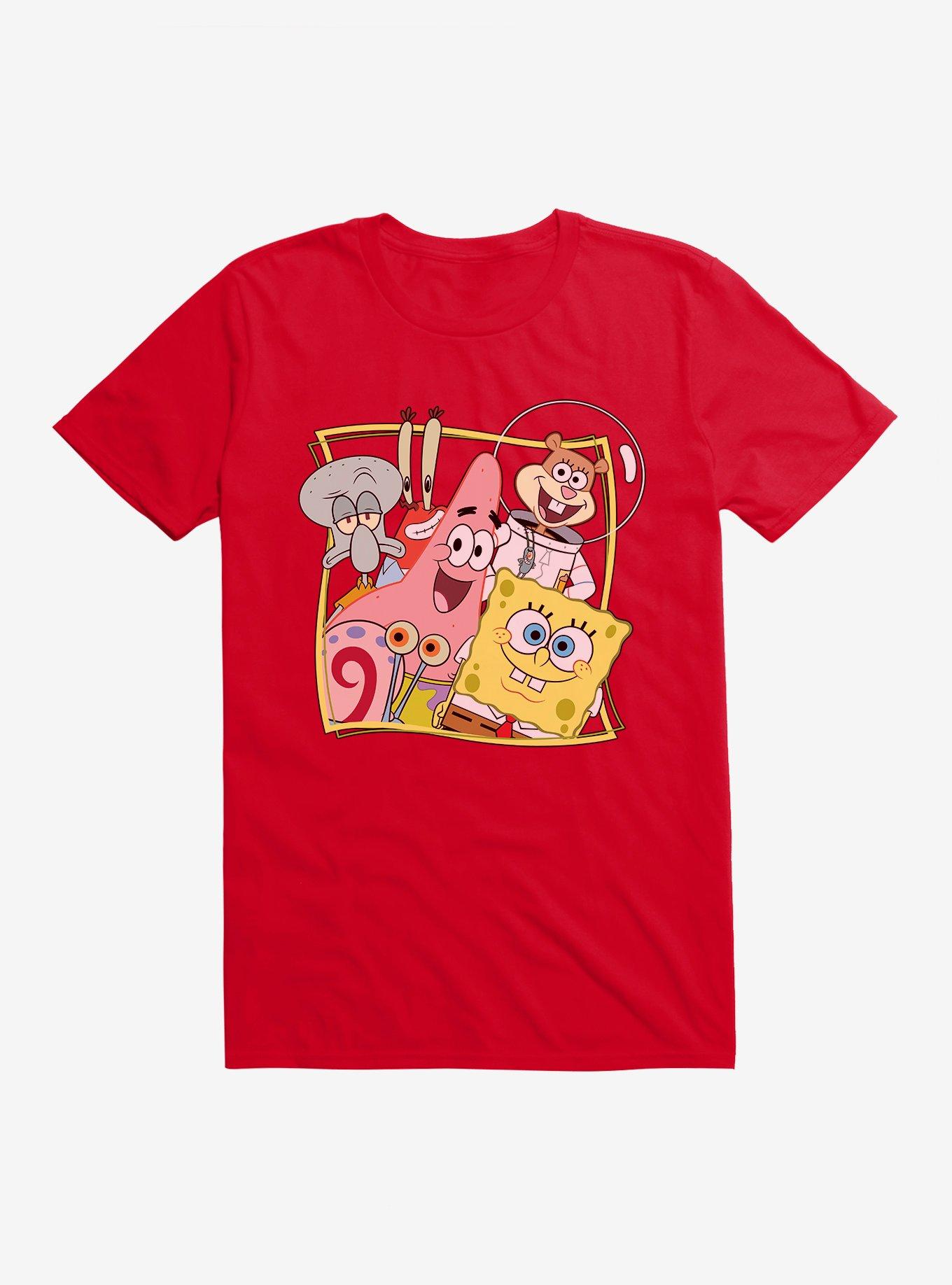 SpongeBob SquarePants Bikini Bottom Buddies T-Shirt, RED, hi-res