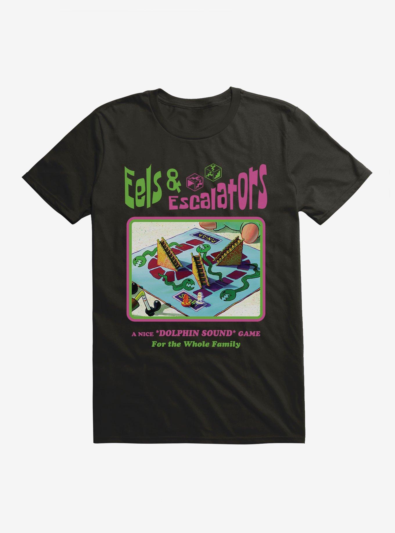 SpongeBob SquarePants Eels and Escalators Game T-Shirt, BLACK, hi-res view 1