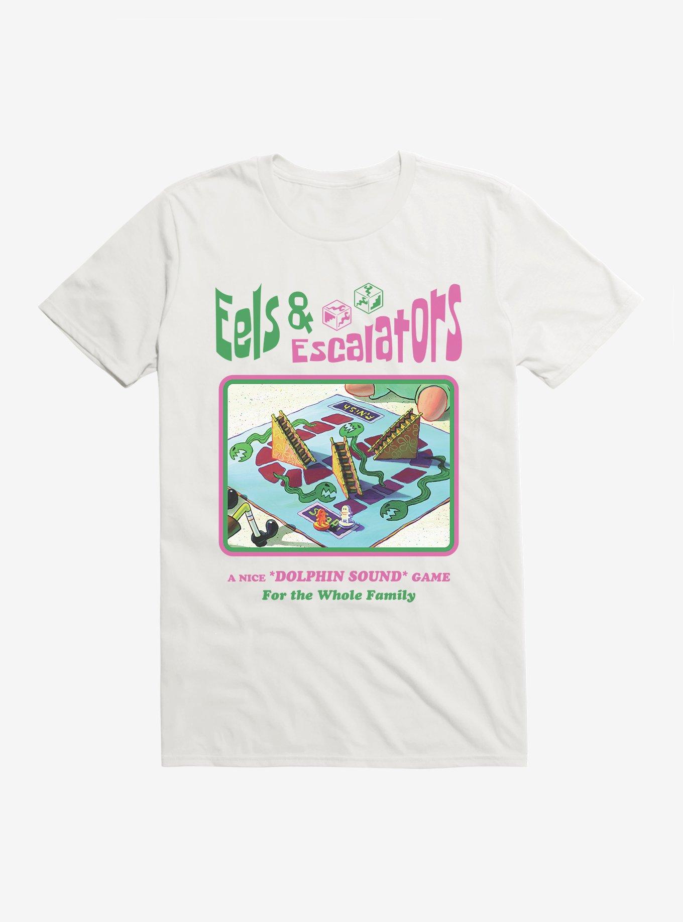 SpongeBob SquarePants Eels and Escalators Game T-Shirt, WHITE, hi-res view 1